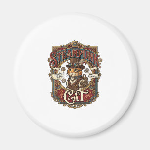 Dampfpunck-Katze Katze Dampfpunck Vintage Magnet