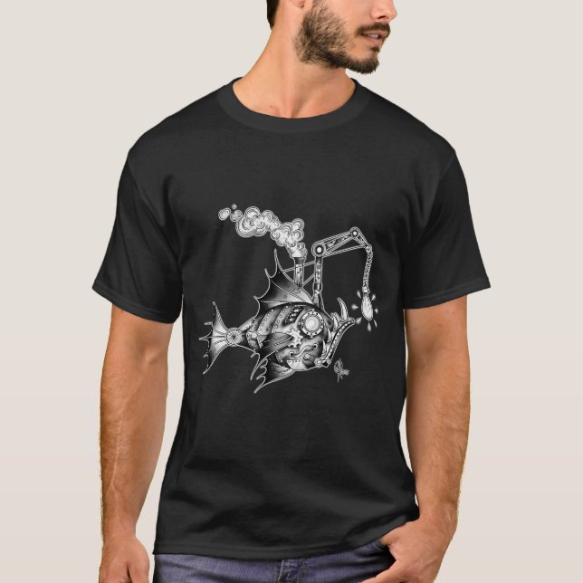 Dampfpunk-Fisch T-Shirt (Vorderseite)