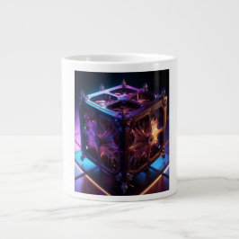 Dampfpunk-Fraktal reflektierende Musikbox Jumbo-Tasse
