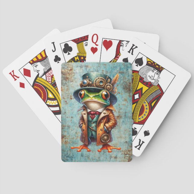 Dampfpunk-Frosch  Spielkarten (Rückseite)