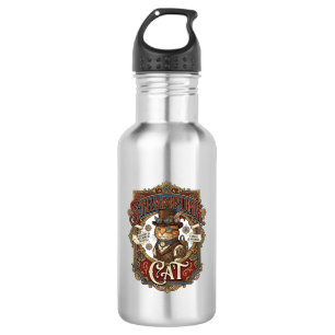 Dampfpunk-Katze Katze Dampfpunk Vintage Edelstahlflasche