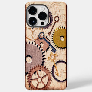 Dampfrad, Getriebe, Schlüssel, Alte Ölfarbe Case-Mate iPhone 14 Pro Max Hülle