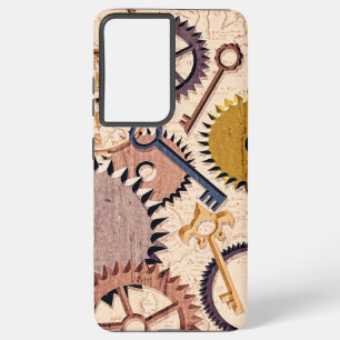 Dampfrad, Getriebe, Schlüssel, Alte Ölfarbe Samsung Galaxy Hülle