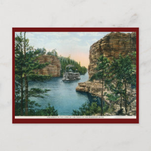 Dampfschiff, Dells des Wisconsin River Vintage Postkarte