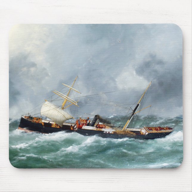 Dampfschiff Finsbury 1881 Mousepad (Vorne)