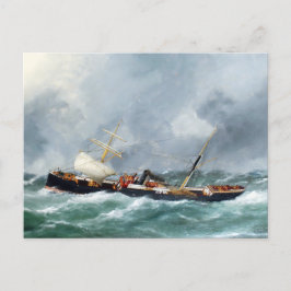 Dampfschiff Finsbury 1881 Postkarte
