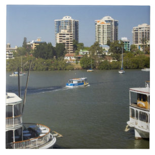Dampfschiffe, Brisbane River, Brisbane, Fliese