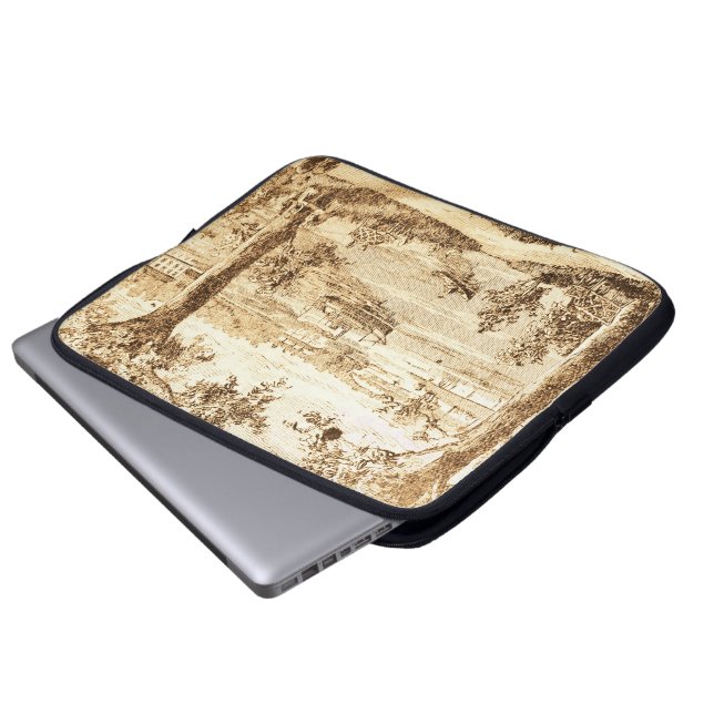 Dampfschiffsee Laptopschutzhülle (Vorne Knopf)