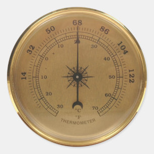 Dampfthermometer Runder Aufkleber