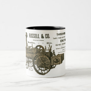 Dampftraktion Motor Bauerntraktor Antik Zweifarbige Tasse