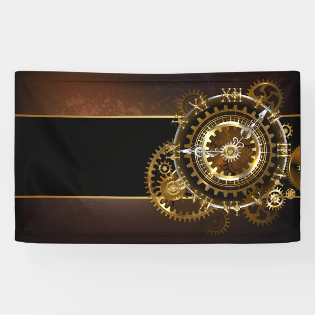 Dampfuhr mit antiken Gängen Banner (Horizontal)