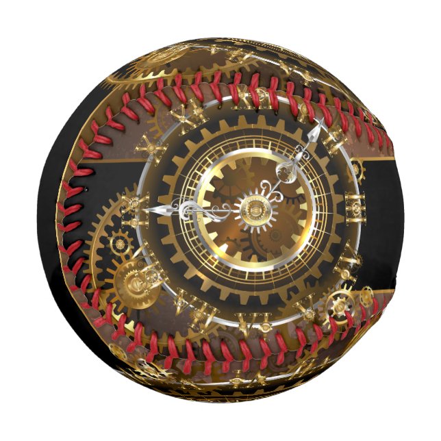 Dampfuhr mit antiken Gängen Baseball (Vorderseite Links)