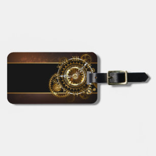 Dampfuhr mit antiken Gängen Gepäckanhänger