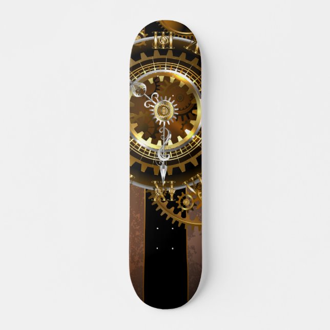 Dampfuhr mit antiken Gängen Skateboard (Vorne)
