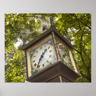 Dampfuhrwerk-Uhr im Gastown-Viertel Poster