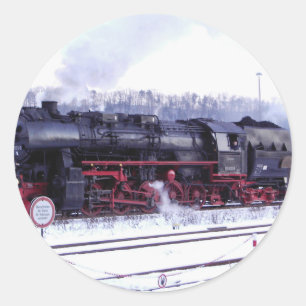 Dampfzug-Bahnlokomotivstations-Motor Runder Aufkleber