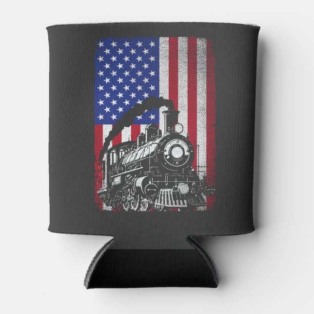 Dampfzug Eisenbahn USA American Flag Locomotive Dosenkühler (Vorderseite)