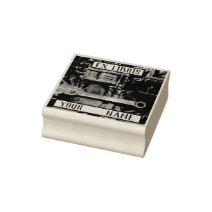Dampfzug Ex Libris Buchzeichen Gummistempel