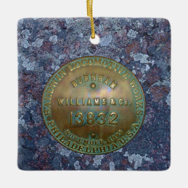 Dampfzug Imitate überzogene Canvas Print Keramikornament (Vorderseite)