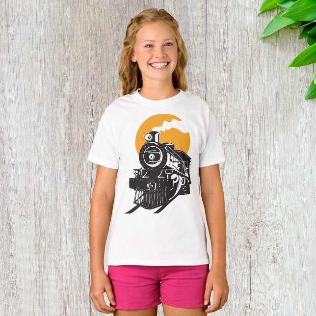 Dampfzug Mädchen T-Shirt (Von Creator hochgeladen)