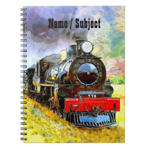 Dampfzug Motor Lokomotive 778 Name Notizblock