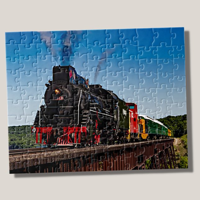 Dampfzug Motor Lokomotive Eisenbahn Jigsaw Puzz (Von Creator hochgeladen)