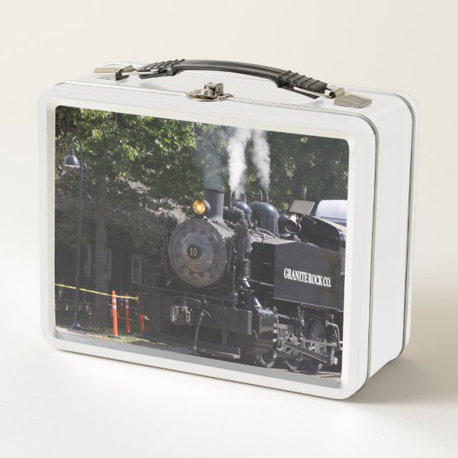 Dampfzug-Motor Metall Brotdose (Vorderseite)