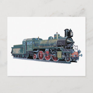 Dampfzug Motor Postkarte
