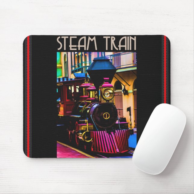 Dampfzug Mouse Pad Mousepad (Mit Mouse)
