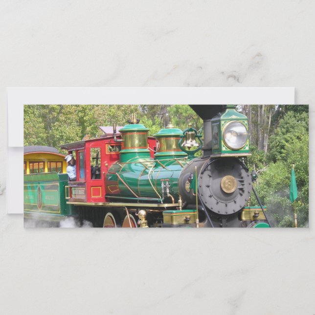 Dampfzug-Party Einladung (Vorderseite)