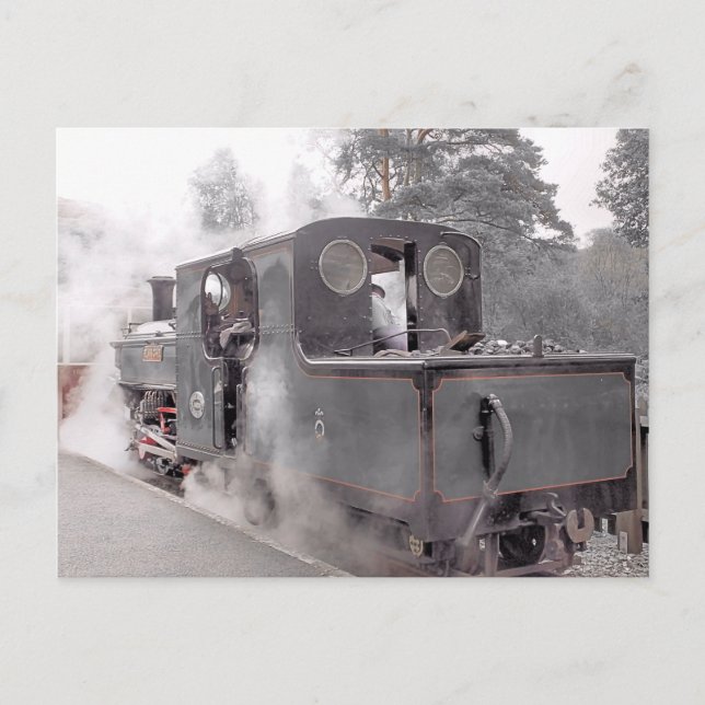 DAMPFZUG POSTKARTE (Vorderseite)