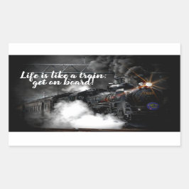 Dampfzug Rechteckiger Aufkleber