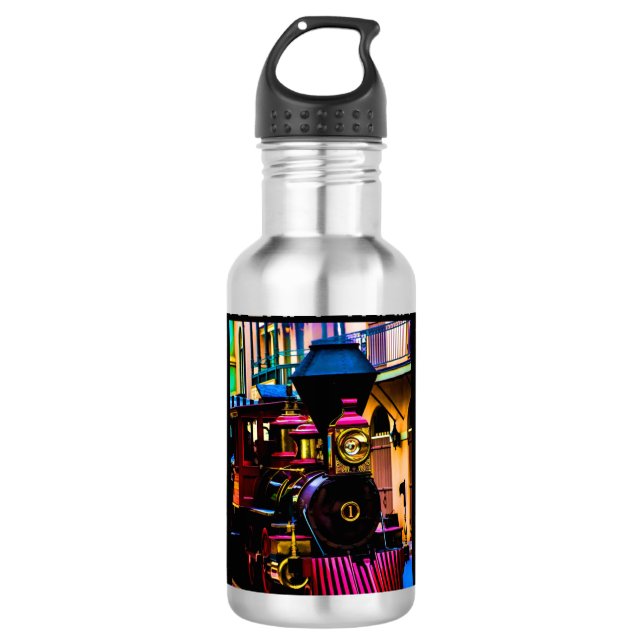 Dampfzug Wasserflasche Edelstahlflasche (Vorderseite)