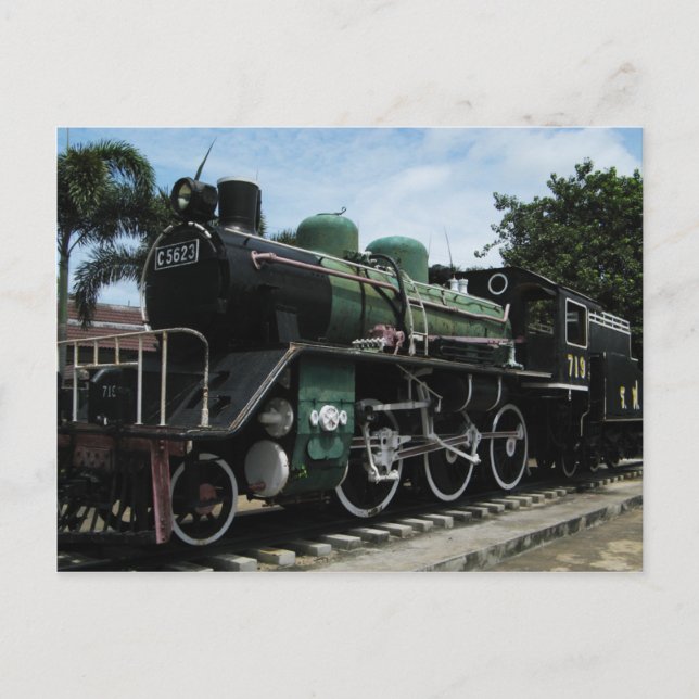 Dampfzug WW2 an der Kwai-Brücke Postkarte (Vorderseite)