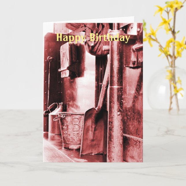 DAMPFZÜGE KARTE (Gelbe Blume)