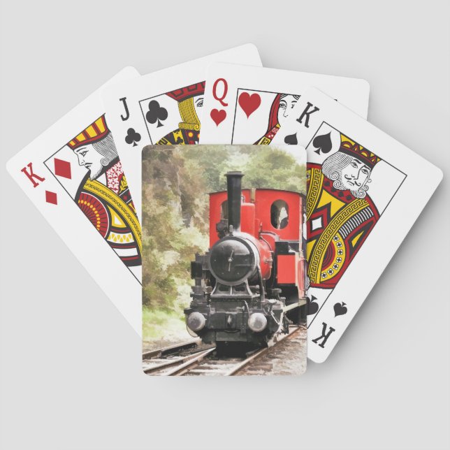 DAMPFZÜGE MIT KARTEN SPIELKARTEN (Rückseite)
