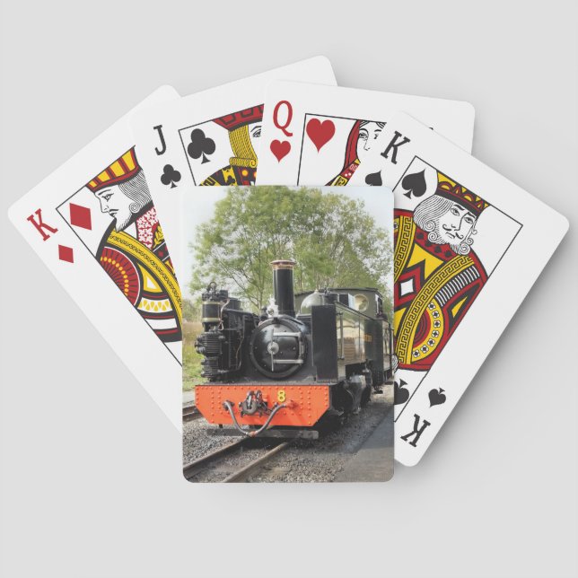 DAMPFZÜGE MIT KARTEN SPIELKARTEN (Rückseite)