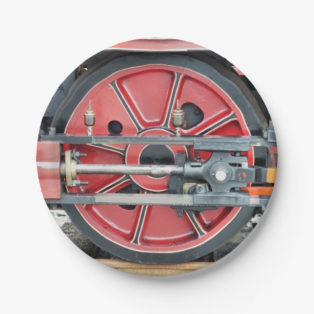 DAMPFZÜGE PAPPTELLER (Vorderseite)