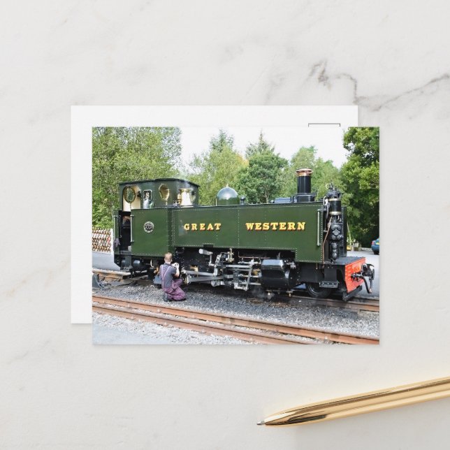 DAMPFZÜGE POSTKARTE (Vorderseite/Rückseite Beispiel)