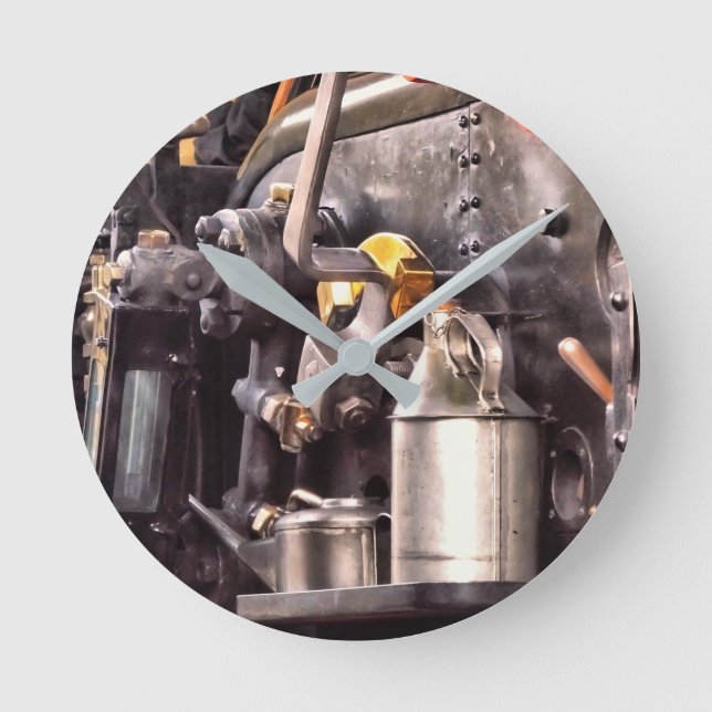 DAMPFZÜGE RUNDE WANDUHR (Vorderseite)