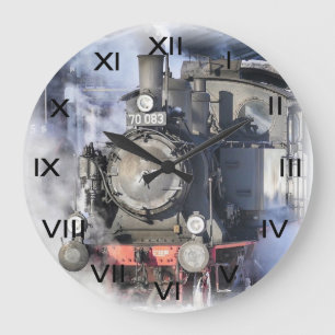 Dampfzuglokomotive Große Wanduhr