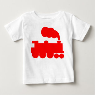 Dampfzugsymbol - rot baby t-shirt