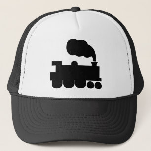 Dampfzugsymbol - Schwarz Truckerkappe