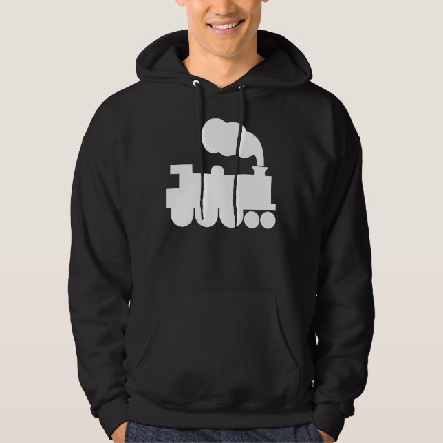 Dampfzugsymbol - weiß hoodie (Vorderseite)