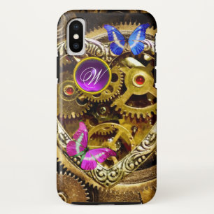 DAMPUNKGEARS ,GEMSTONS, BÜTTERFLIES-MONOGRAMM Case-Mate iPhone HÜLLE