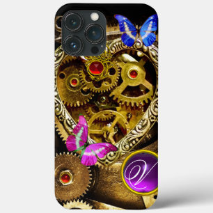 DAMPUNKHERZ, GEARS,GEMS,BUTTERFLIES-MONOGRAMM TITLE_SEO2