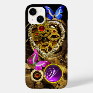DAMPUNKHERZ, GEARS,GEMS,BUTTERFLIES-MONOGRAMM TITLE_SEO2