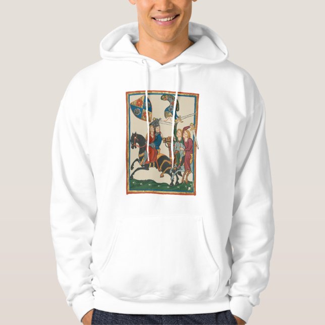 Damsel in Not, mittelalterliche Kunst des 14. Jahr Hoodie (Vorderseite)