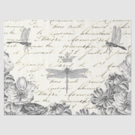Damselflies in gewartet Blumenschrift der 1800er J Seidenpapier