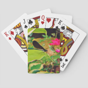 Damselfly und Rose Spielkarten
